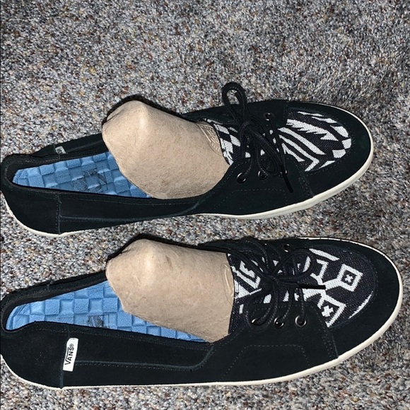 Vans Palasides Surf Side Suede Vulc Black Aztec Sneaker - Picture 2 of 7